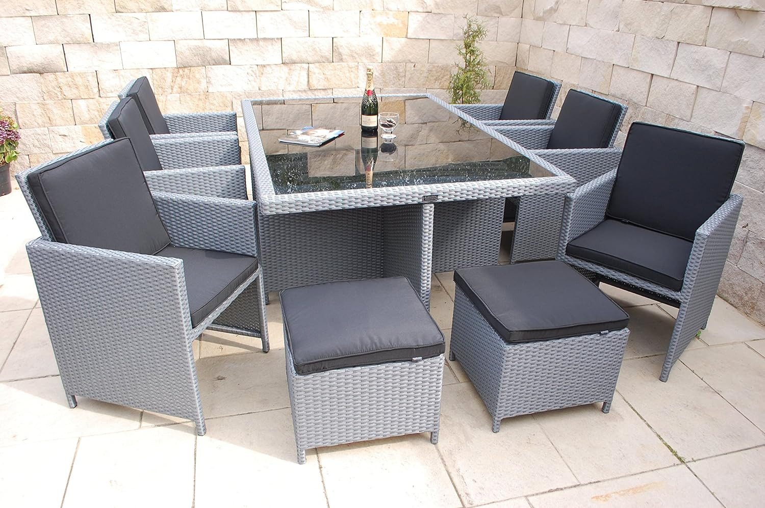 Ragnarök Möbel-Design Garten-Essgruppe Heimdall Esstisch Set 6+4, (Set, Pol günstig online kaufen