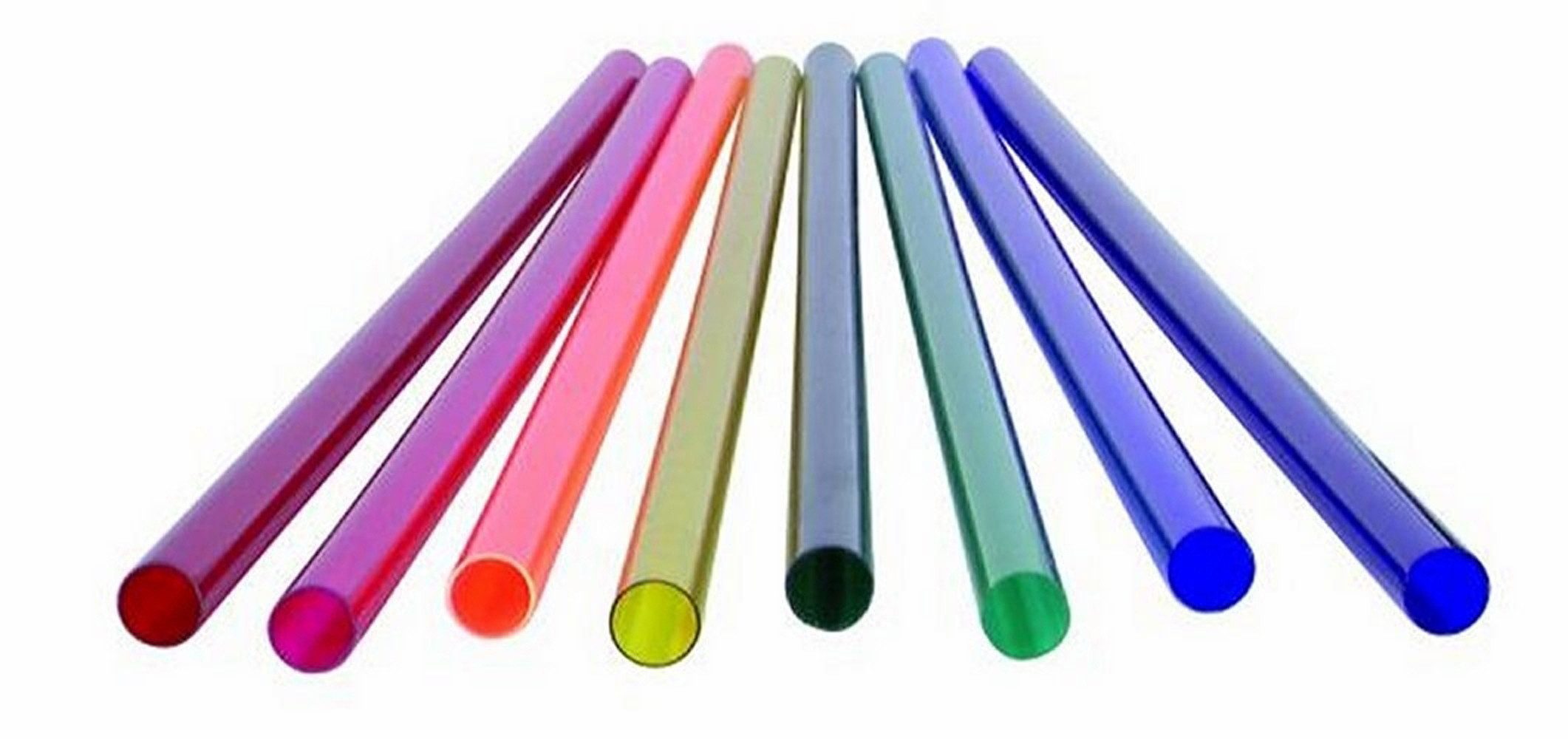 XENON LED Wandleuchte 3017 Farbrohr 590 mm Ø 30 mm rot für LED oder Leuchtstoffröhren, Xenon / Rot