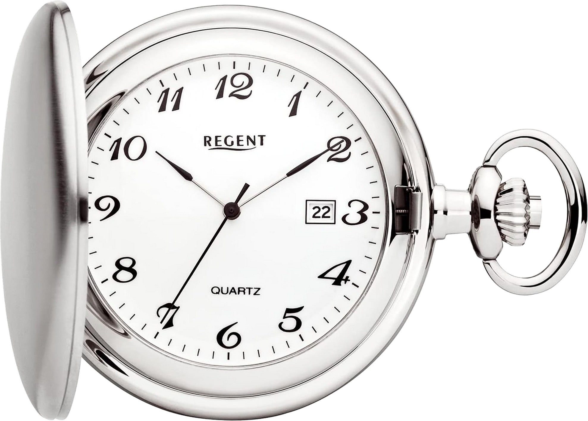 Regent Taschenuhr P734-19507749, (Set, 2-tlg., mit dazu passender Kette),  Uhrzeit