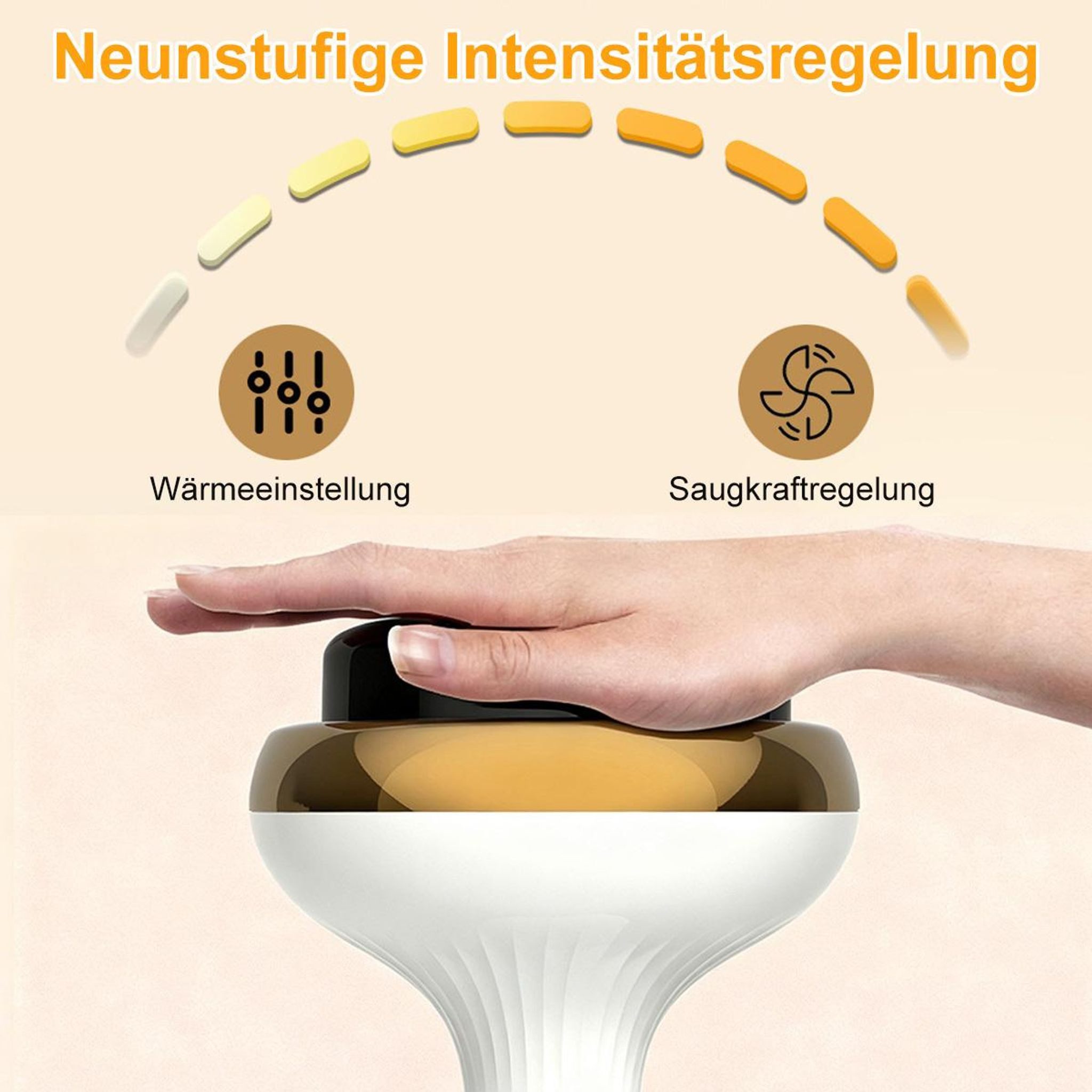 FELIXLEO Fußmassagegerät Massagegerät für Bauch Beine Po Arme 6 Heizstufen Gua Sha Schröpfen