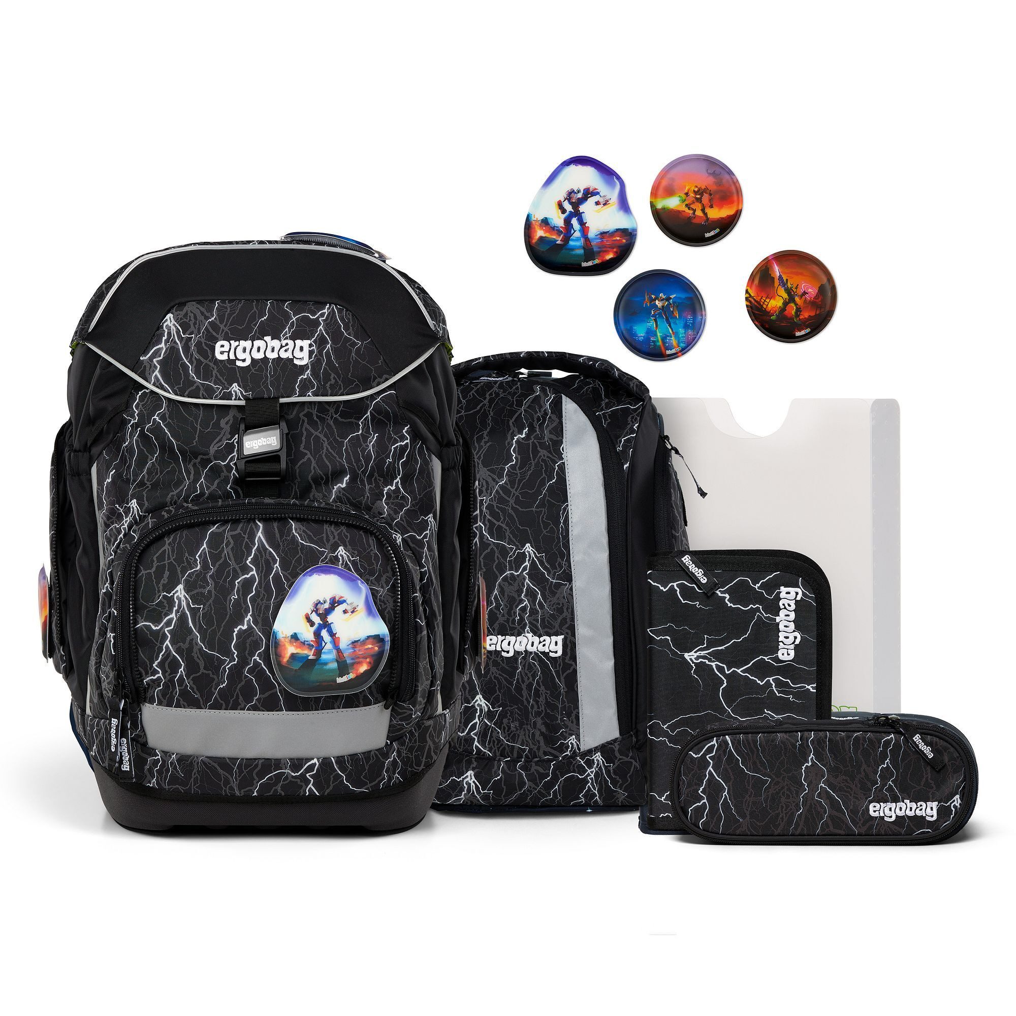 ergobag Schulranzen Pack (6-tlg), Polyester