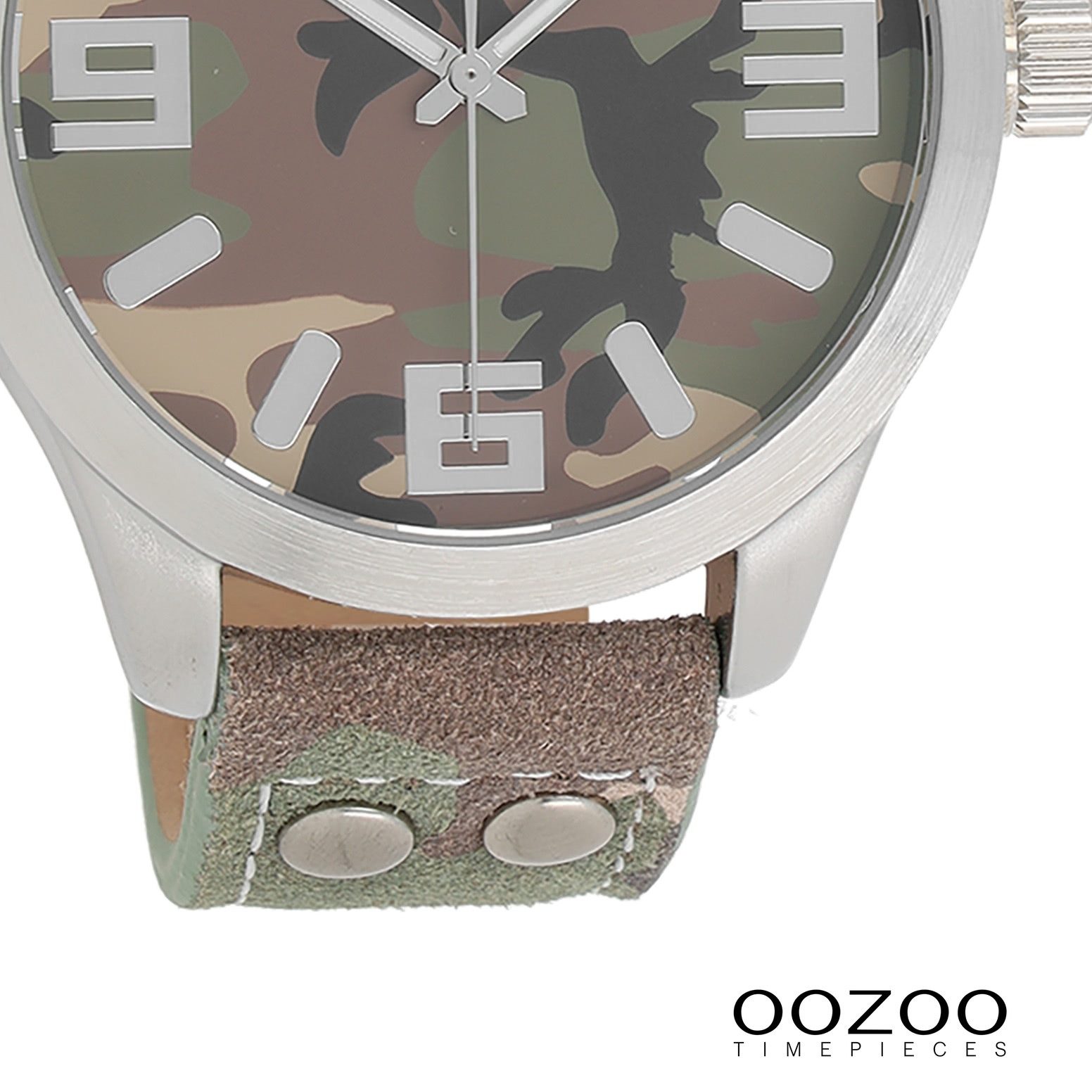 OOZOO Quarzuhr Oozoo Herren Armbanduhr Timepieces Analog, (Analoguhr), Herrenuhr rund, extra groß (ca. 46mm) Lederarmband, Fashion-Style