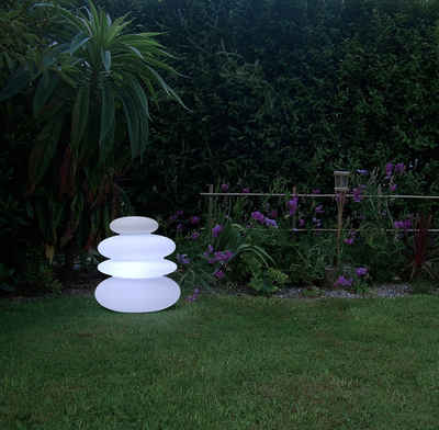 Licht-Trend Gartenleuchte Balans LED-Akku-Dekoleuchte mit Fernbedienung Weiß, RGBW & Kaltweiß