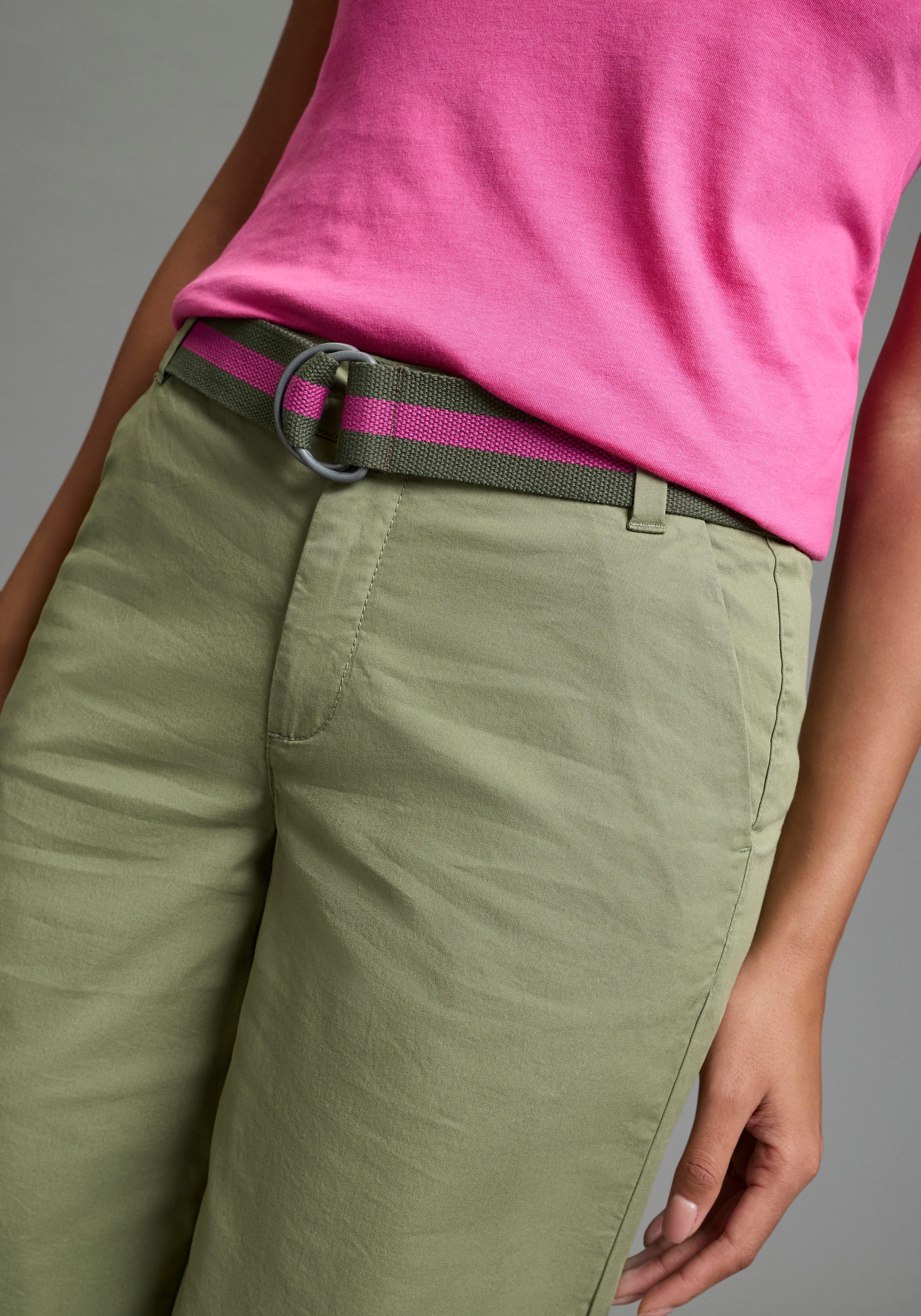 Laura Scott Chinoshorts weite Twill-Hose, mit Eingrifftaschen und Leistentaschen