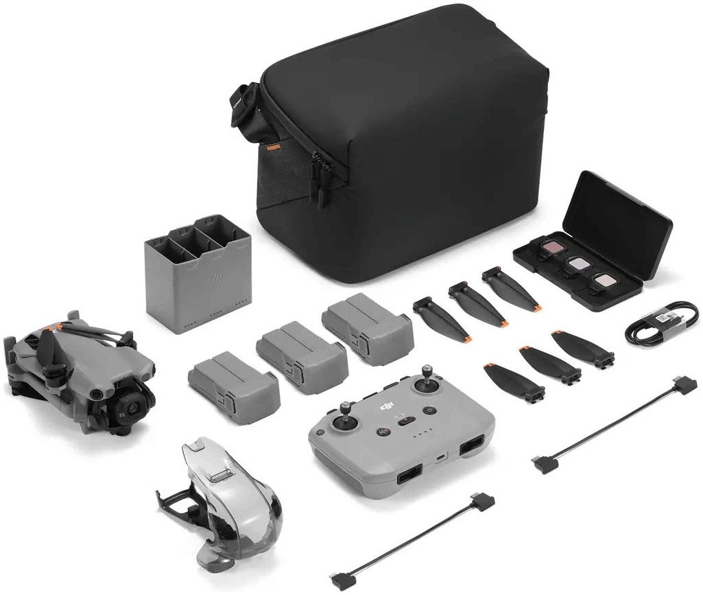 DJI Mini 5 Pro Fly More Combo (DJI RC-N3) Drohne (4K Ultra HD, Set, DJI RC-N3 Fernsteuerung, 3 Akkus, Ladestation, Filterset und Tasche)