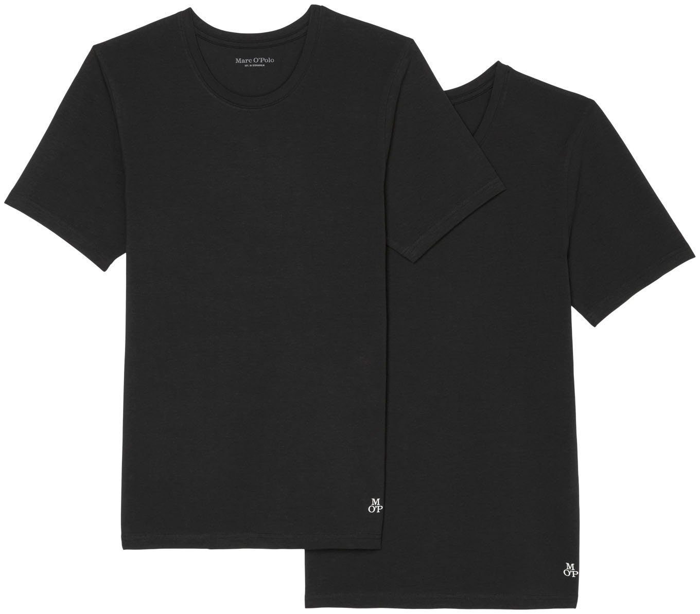 Marc O'Polo T-Shirt (Packung, 990black 2-tlg)