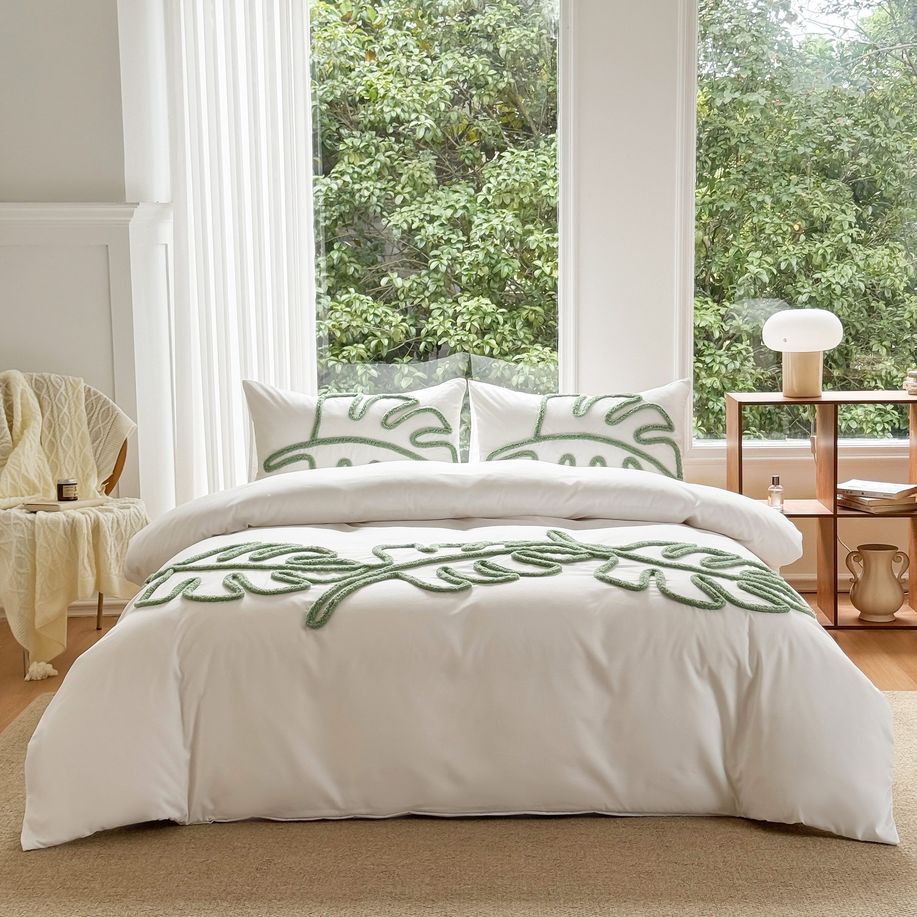 wohnTRAUM24 Bettwäsche Bettbezug Getuftetes 135X200cm,200x200cm Stickerei G günstig online kaufen