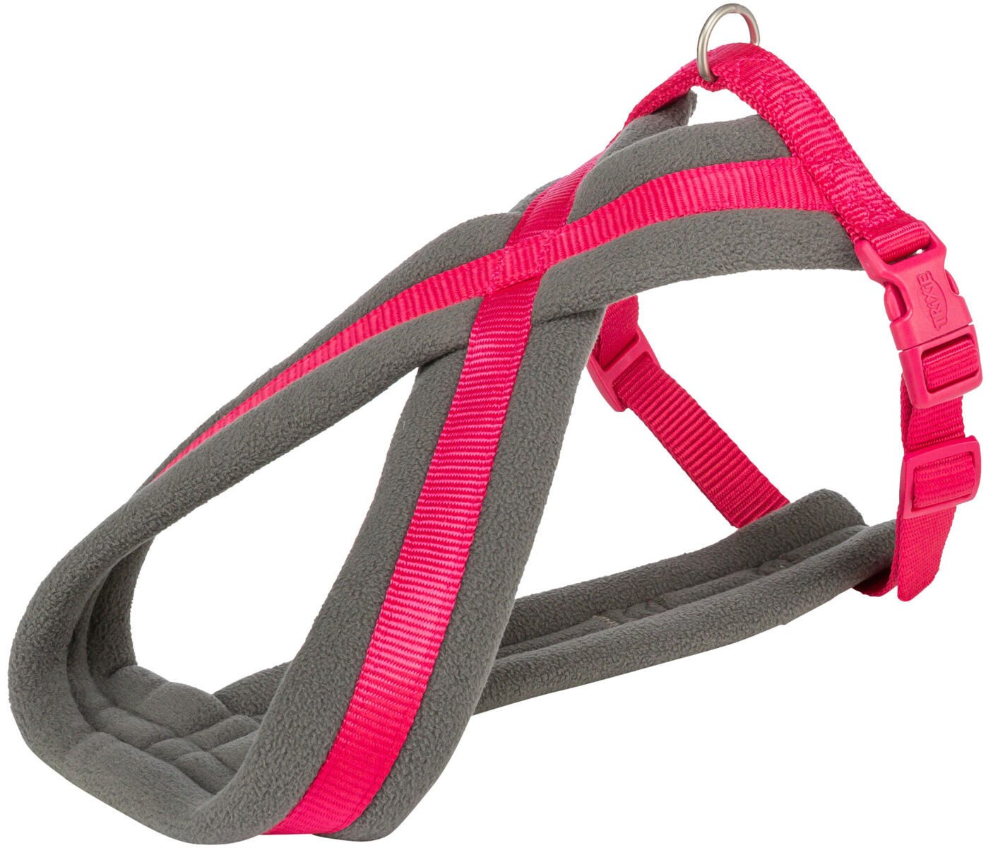 TRIXIE Hunde-Geschirr Premium Touren-Geschirr - fuchsia - 30–55 cm/15 mm, Gurtband