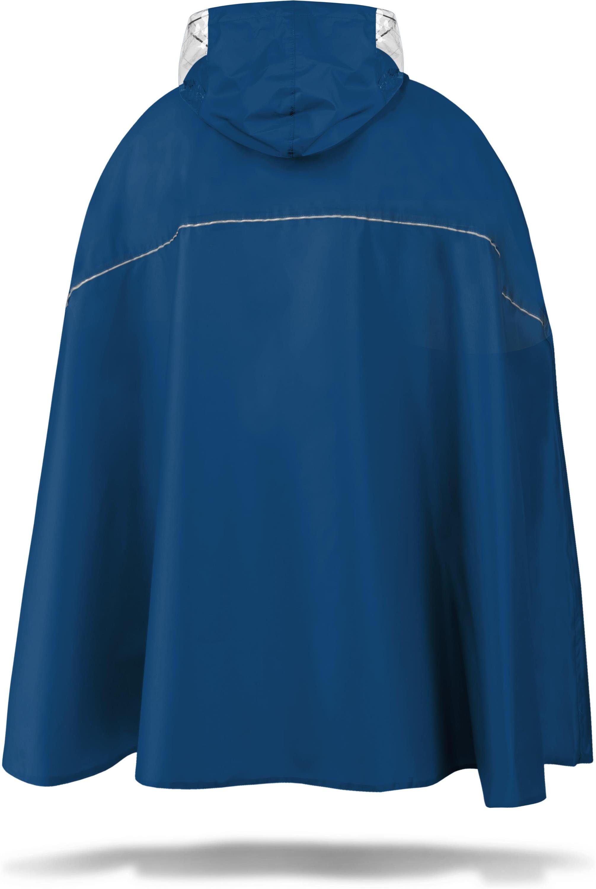 normani Regenponcho Regenponcho Sohra Wasserdichter Fahrradponcho mit Kapuze und Sichtfenster