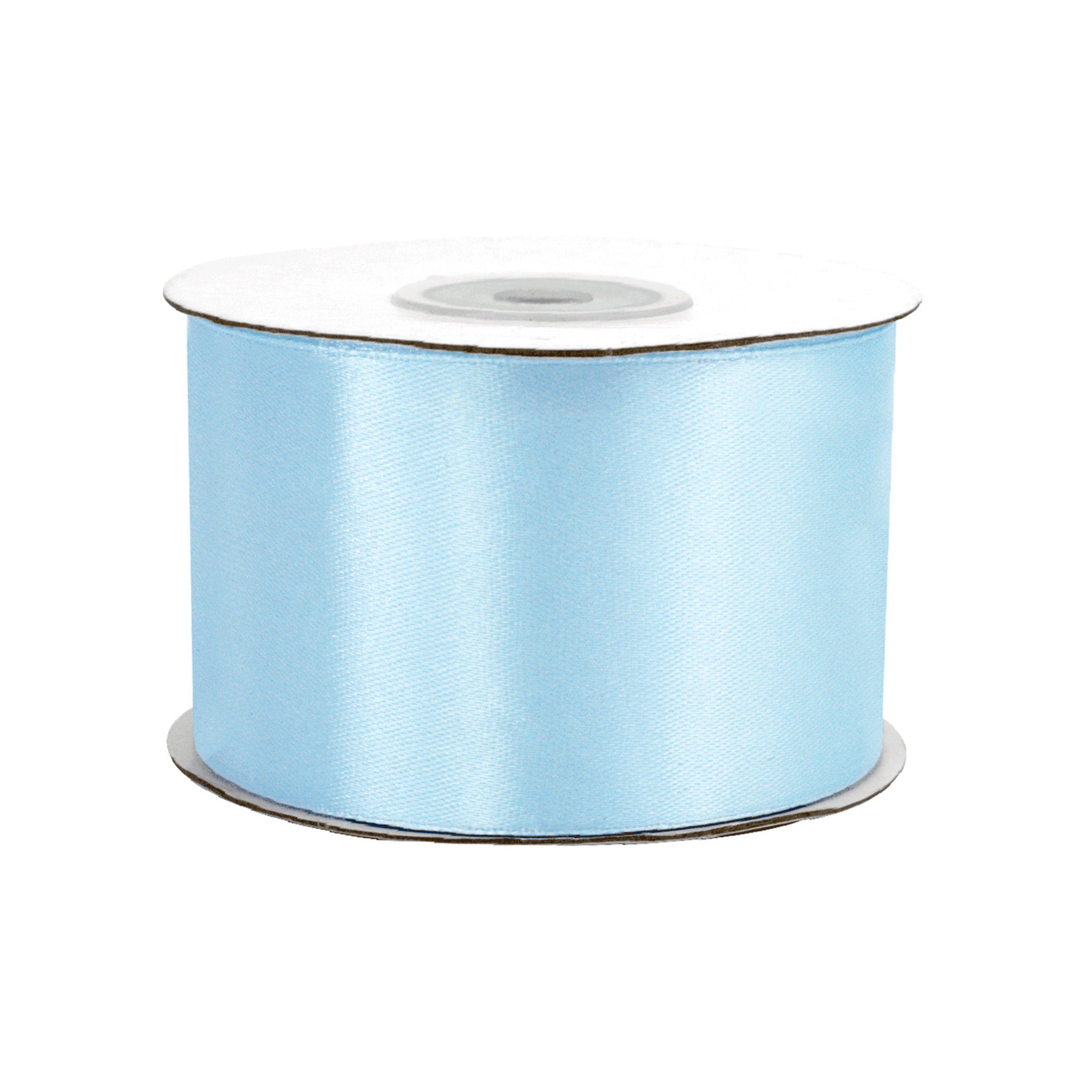 Creativery Satinband, Satinband 50mm x 25m Rolle Hellblau