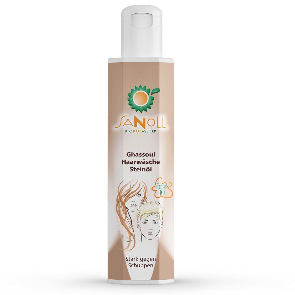 Sanoll Haarshampoo Ghassoul Haarwäsche Steinöl, 200 ml