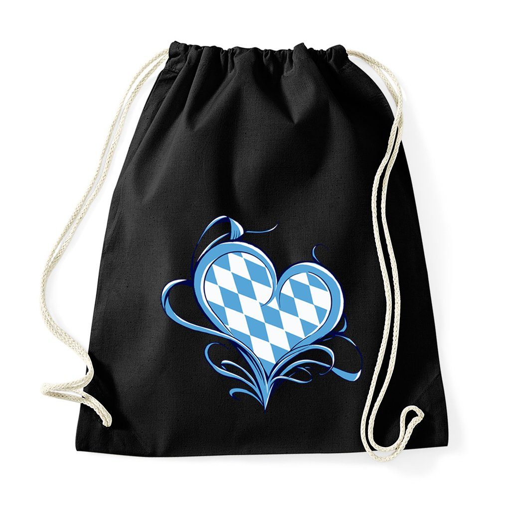 Turnbeutel Bayern Herz Baumwoll Tasche