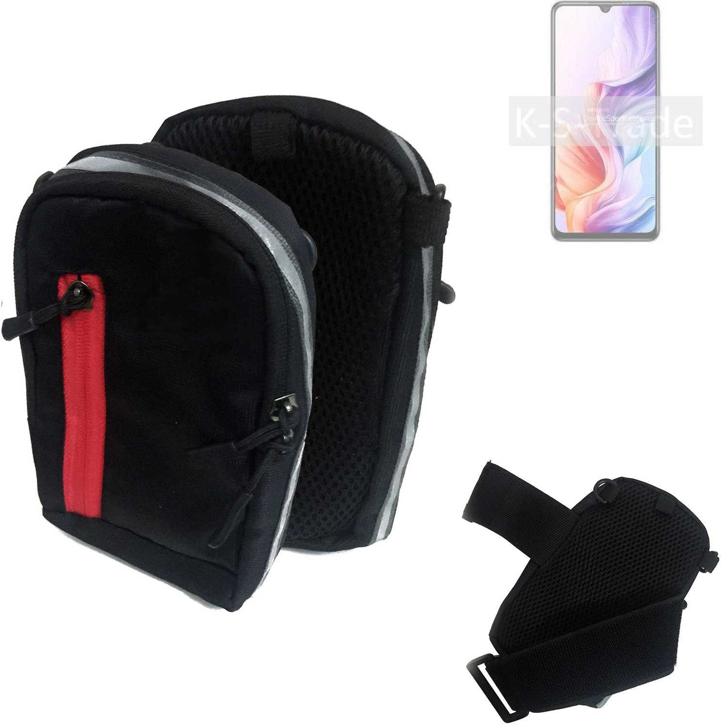 K-S-Trade Handyhülle für ZTE Blade V70 Max, Outdoor Gürteltasche Holster Umhängetasche schwarz Handy Tasche