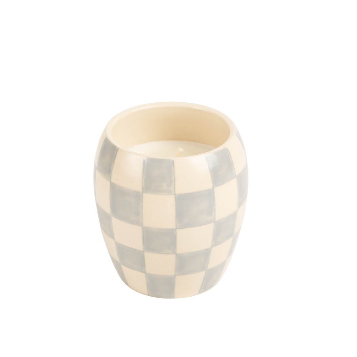 Paddy Wax Duftkerze Paddywax Checkmate Duftkerze Light Blue Sojawachs, Keramik, 75 Std (1-tlg)