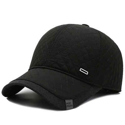 Sporty Baseball Cap Winter Baseballcap mit Ohrenklappen Herren Schirmmütze Ohrenschutz Wintercap Cap Ohrenklappen