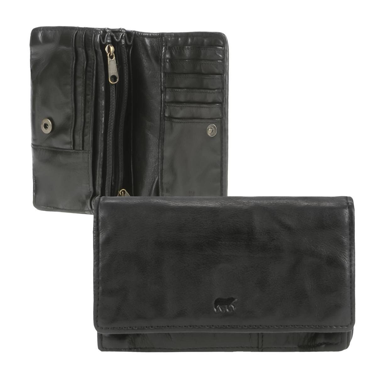 Bear Design Geldbörse "Emma" knautschiges Leder Geldbeutel Damen mit RFID S günstig online kaufen