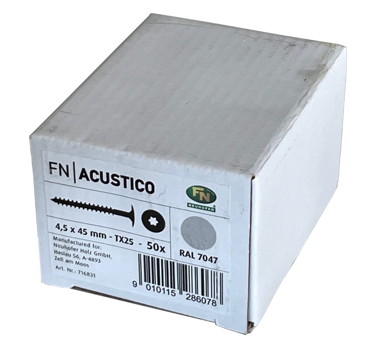 FN Neuhofer Verblender Neuhofer Schrauben mit grauem Kopf für