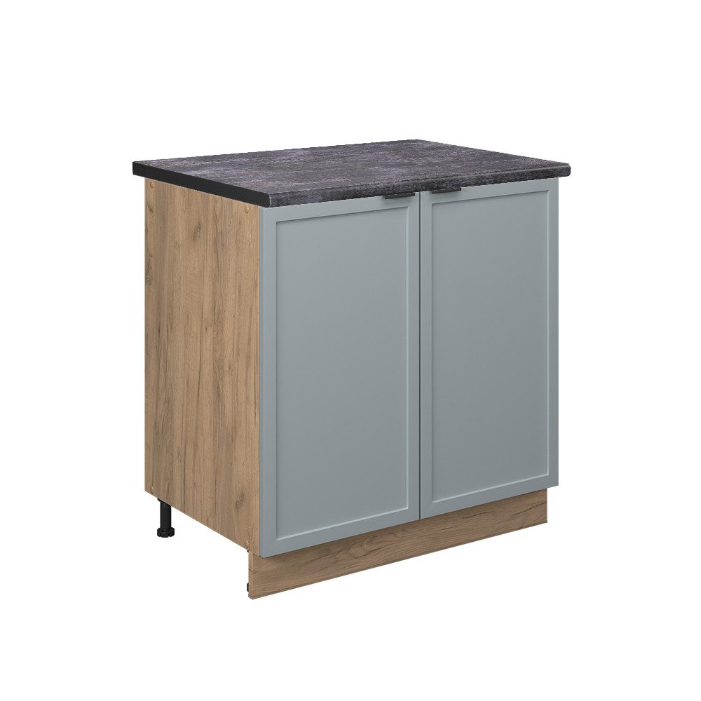 Vicco Spülenunterschrank Fame-Line, Hellblau-grau/Goldkraft Eiche, 80 günstig online kaufen