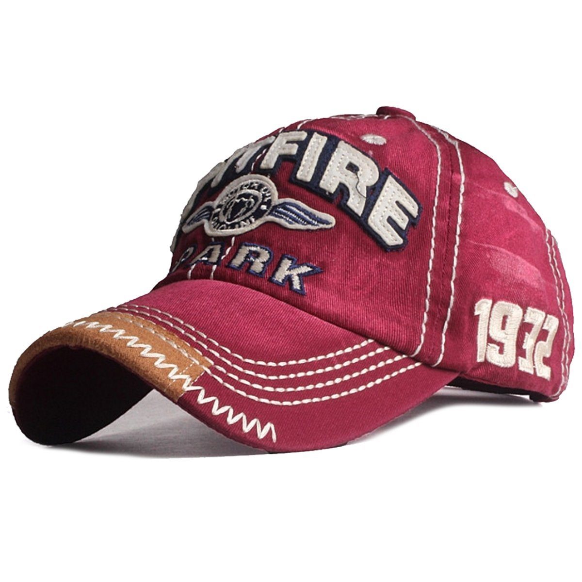 Sporty Baseball Cap Spitfire Distressed Baseballcap Vintage Used Look Retro Flugzeug