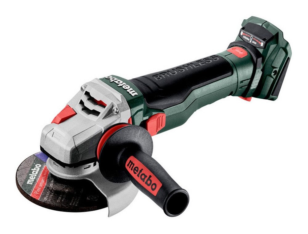 metabo Akku-Winkelschleifer WB 18 LTX BL 15-125 Quick, max. 10000 U/min, Ohne Akku in metaBox 165 L