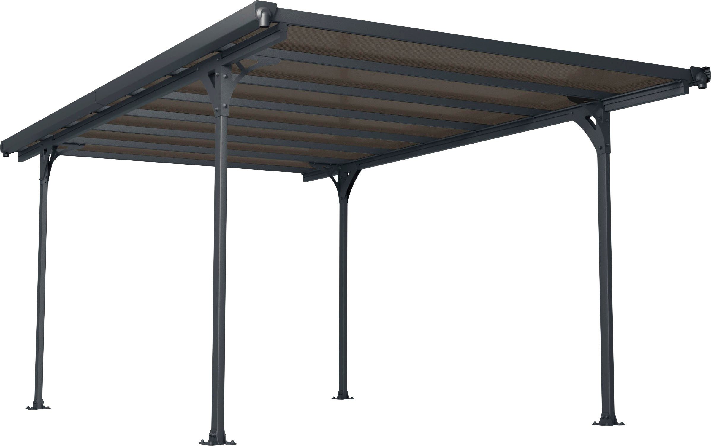 Palram - Canopia Einzelcarport BxT: 210 Verona, cm cm, 6mm 297x500 starke Einfahrtshöhe, Polycarbonat-Stegplatten