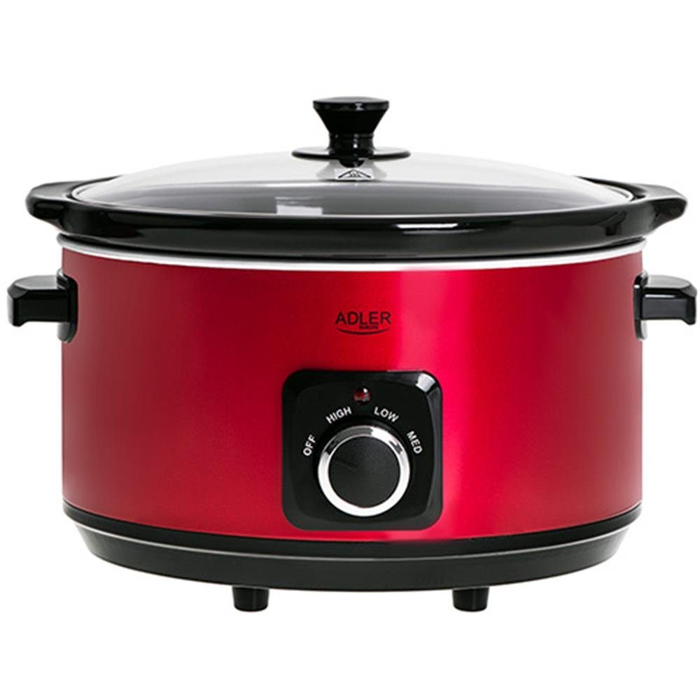 5,8L, AD W, 10 Topf, Multikocher, 290,00 Portionen Rot, Langsamkocher, 6413r, Slowcooker, Schongarer Adler