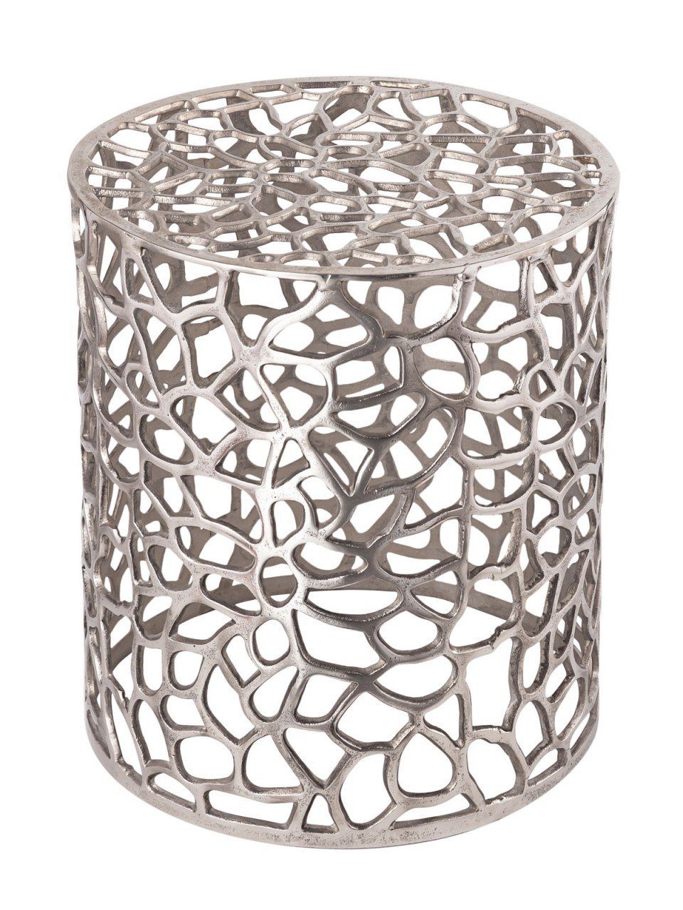 tinkaro Beistelltisch BESORA Aluminium Ablagetisch Silber günstig online kaufen