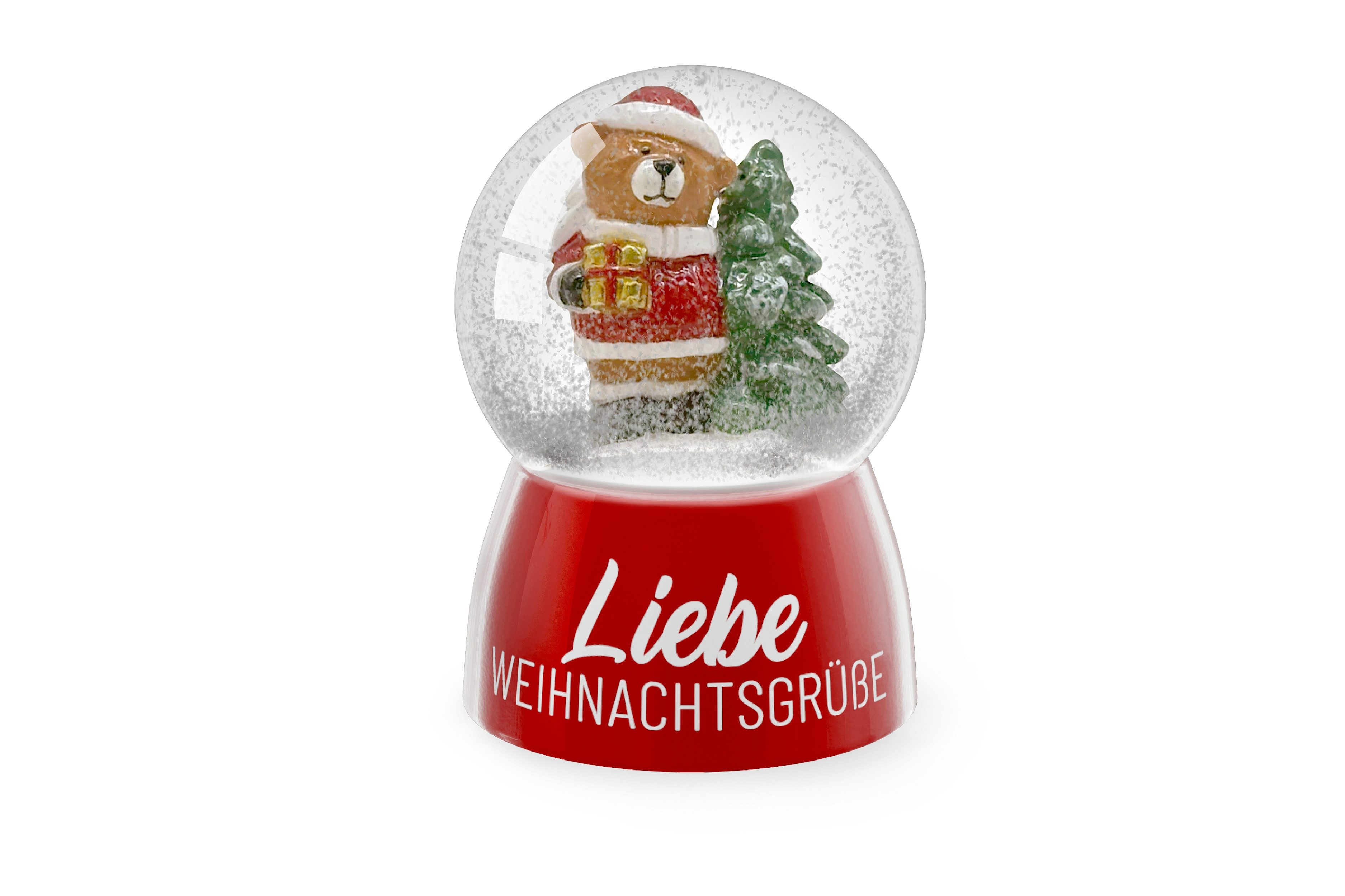 La Vida Schneekugel Schneekugel Glitzerkugel Ø4,5xH6 Geschenk Weihnachten la vida Bär