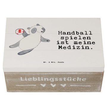 Mr. & Mrs. Panda Dekokiste Panda Handball spielen Medizin - Weiß - Geschenk, Handball Verein, Au (1 St)