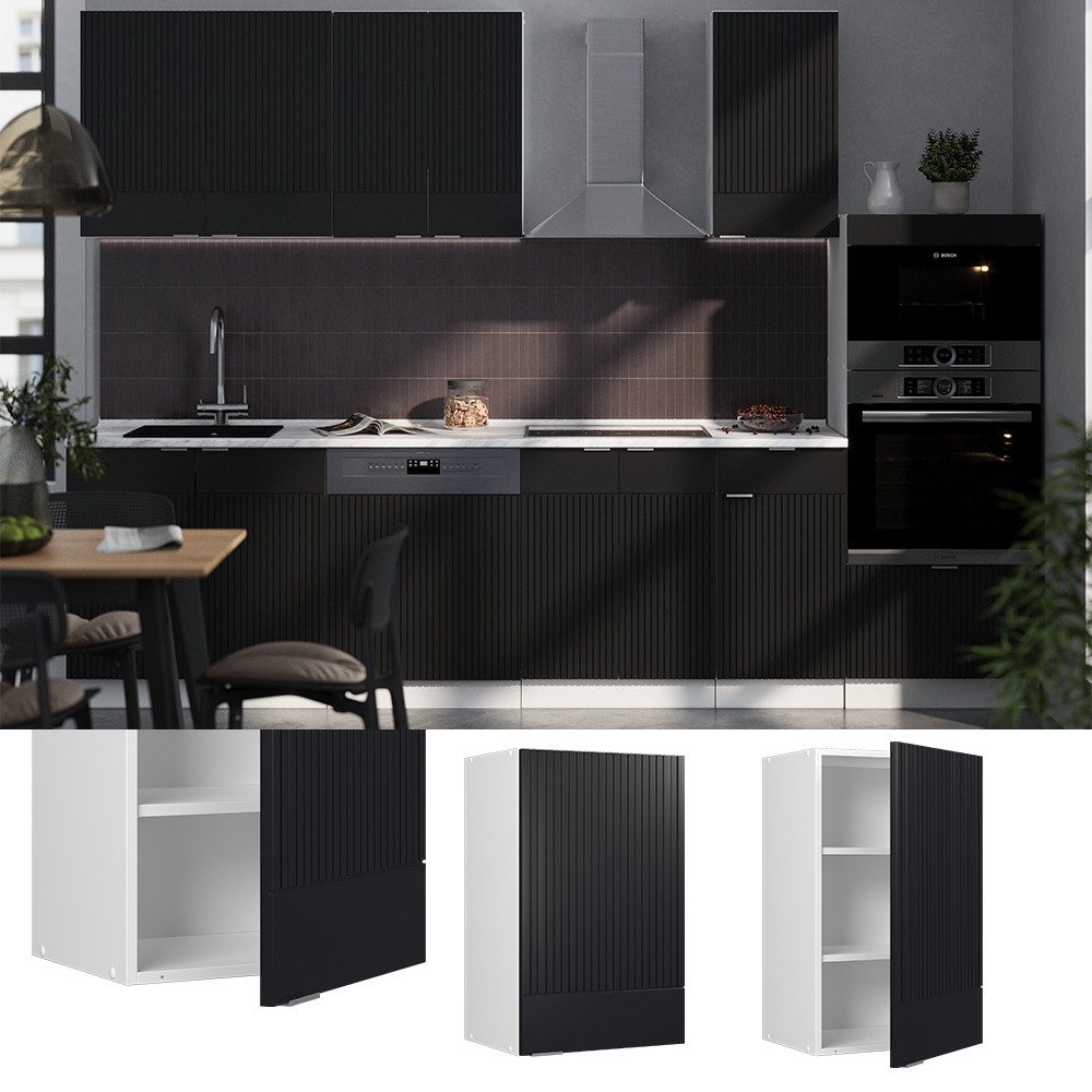 Vicco Hängeschrank Fame-Line, Schwarz gestreift/Weiß, 45 günstig online kaufen