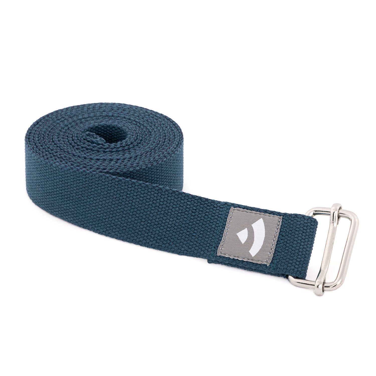 Metall Schiebeschnalle marineblau ASANA Yogamatte mit Yogagurt bodhi BELT 2,5m,