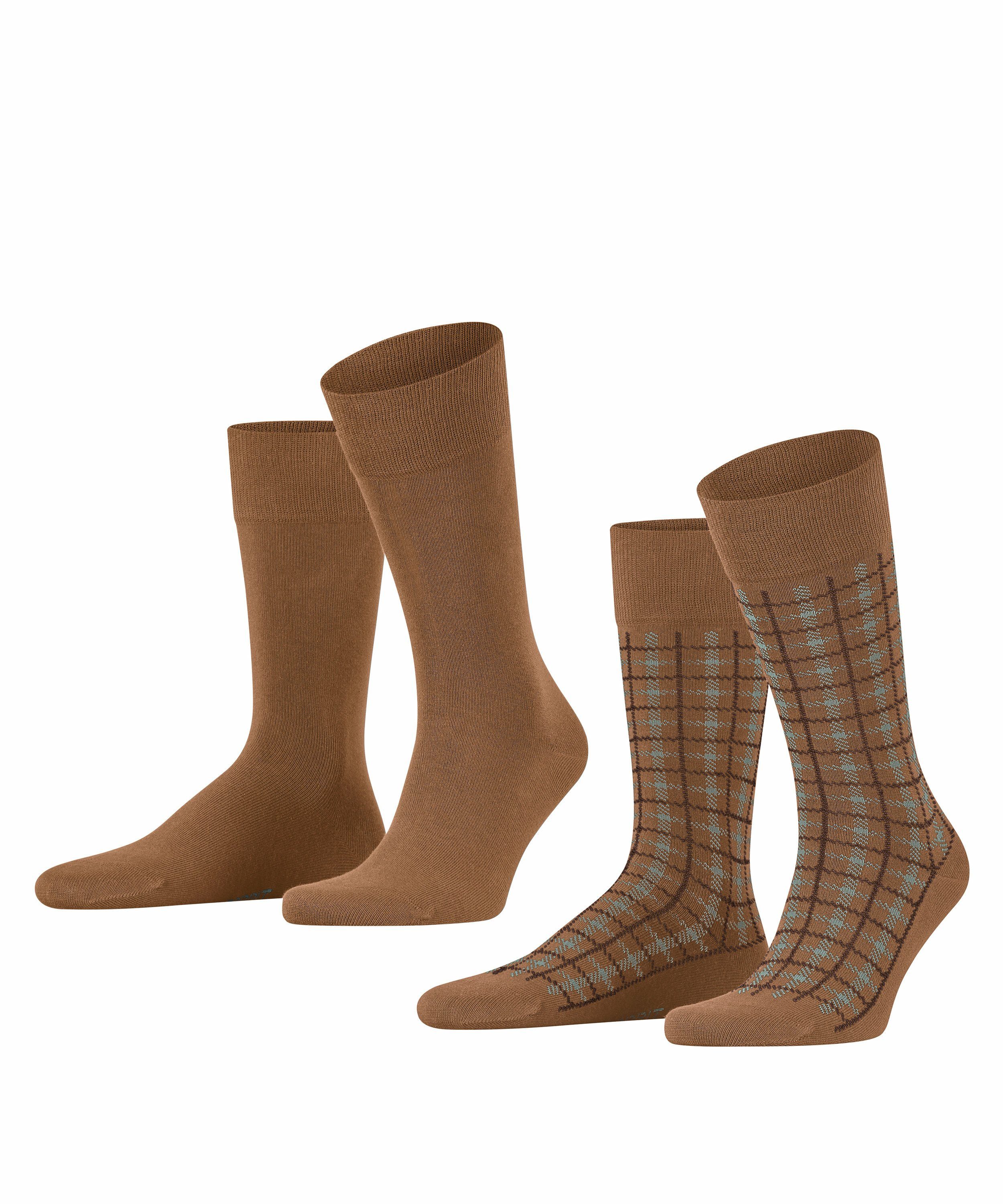 Esprit Socken Multi Check 2-Pack (2-Paar) mit Bio-Baumwolle