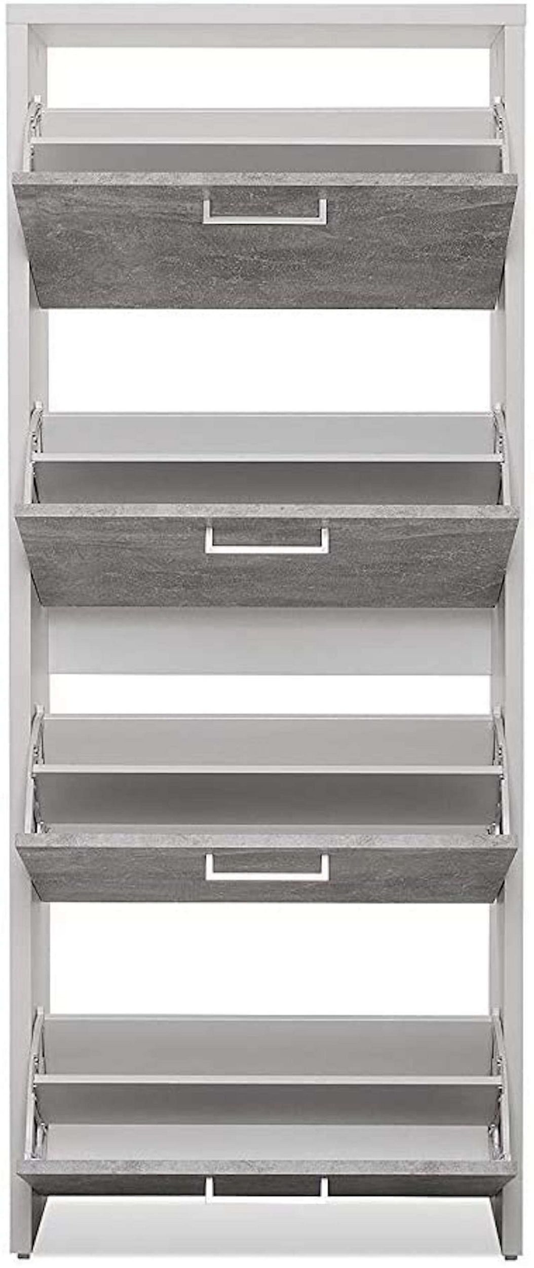 moebel-dich-auf Schuhkipper FULDA 2 (Schuhschrank Schuhregal Schrank Garderobe), mit Doppelwalze
