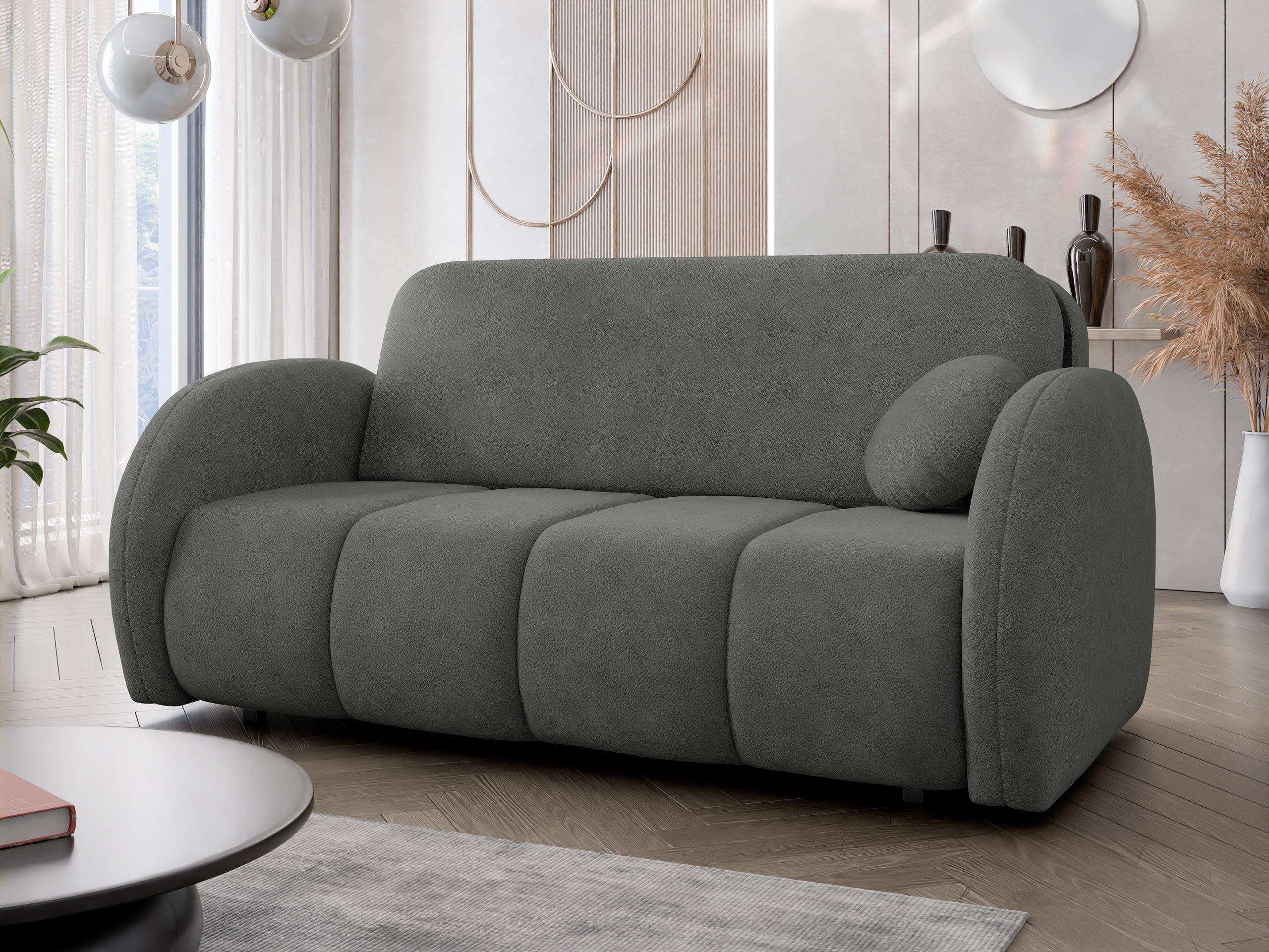 MIRJAN24 Schlafsofa Viva Comfy IV, mit Schlaffunktion und zwei Bettkästen, Dekokissen, Wellenfeder