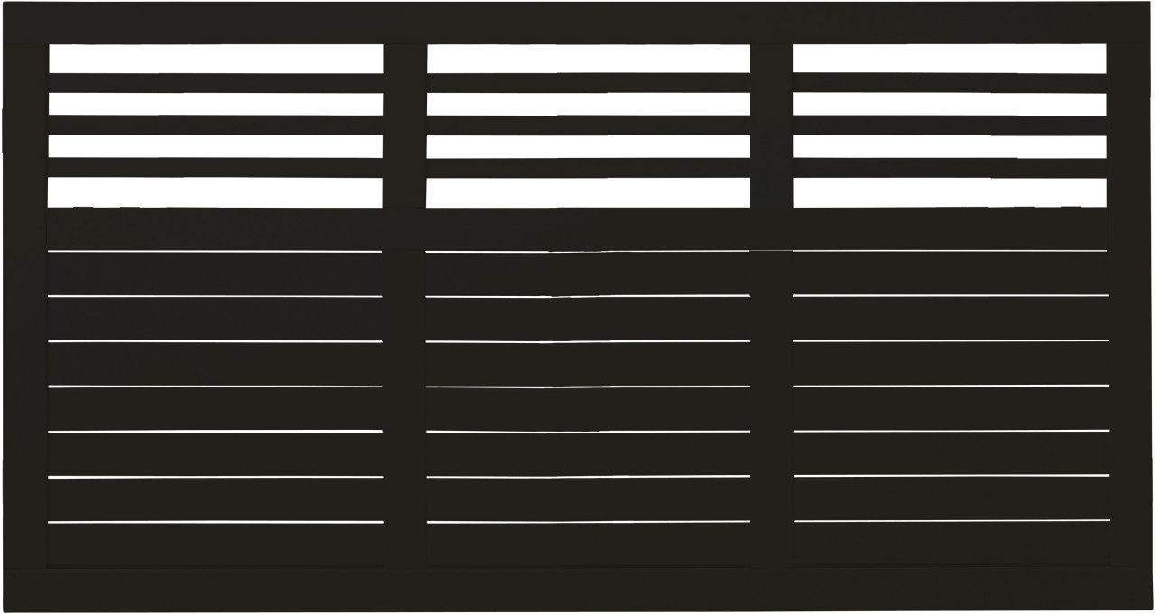 PLUS Gartenzaun Plus Zaun Decora 180 x 95 cm RAL 9005 Schwarz