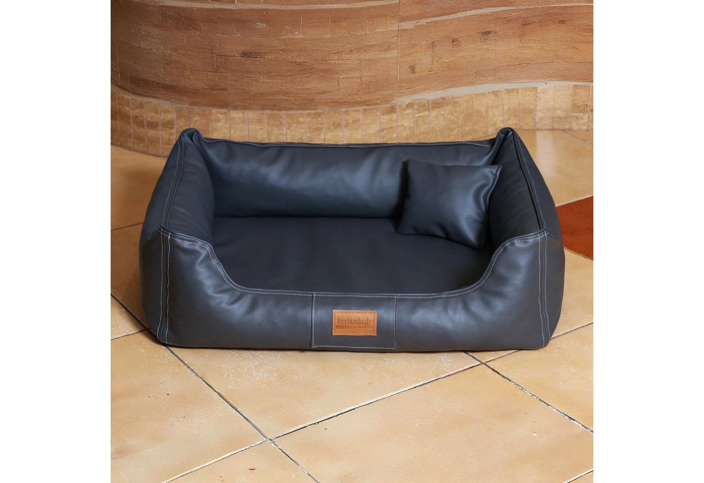 Thumbnail - tierlando® Tierbett tierlando MADDOX KOMFORT Hundebett Hundesofa Kunstleder S - XXL