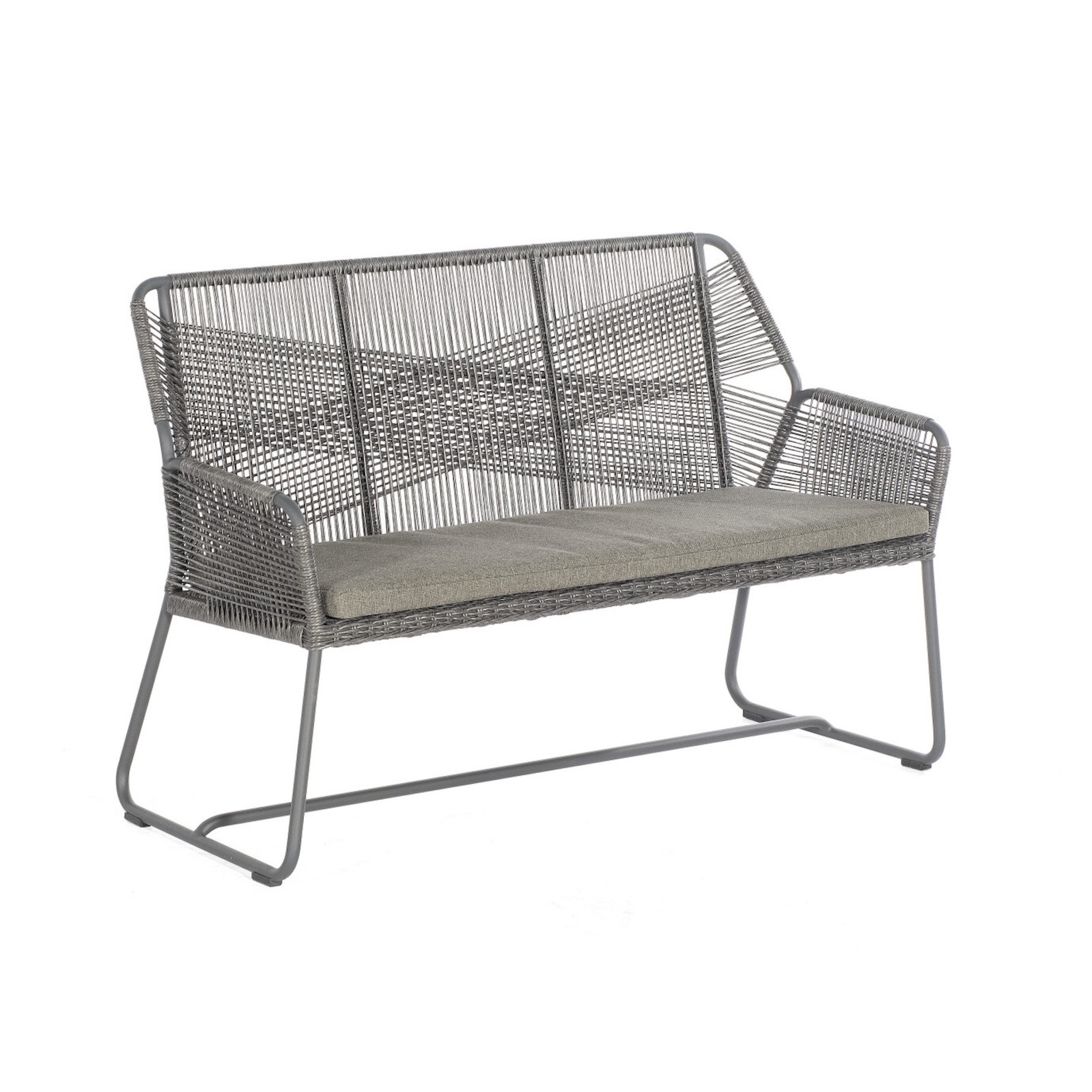 SonnenPartner Sitzbank Sonnenpartner Observer 2-Sitzer Gartenbank Alu/PE-Geflecht inkl.