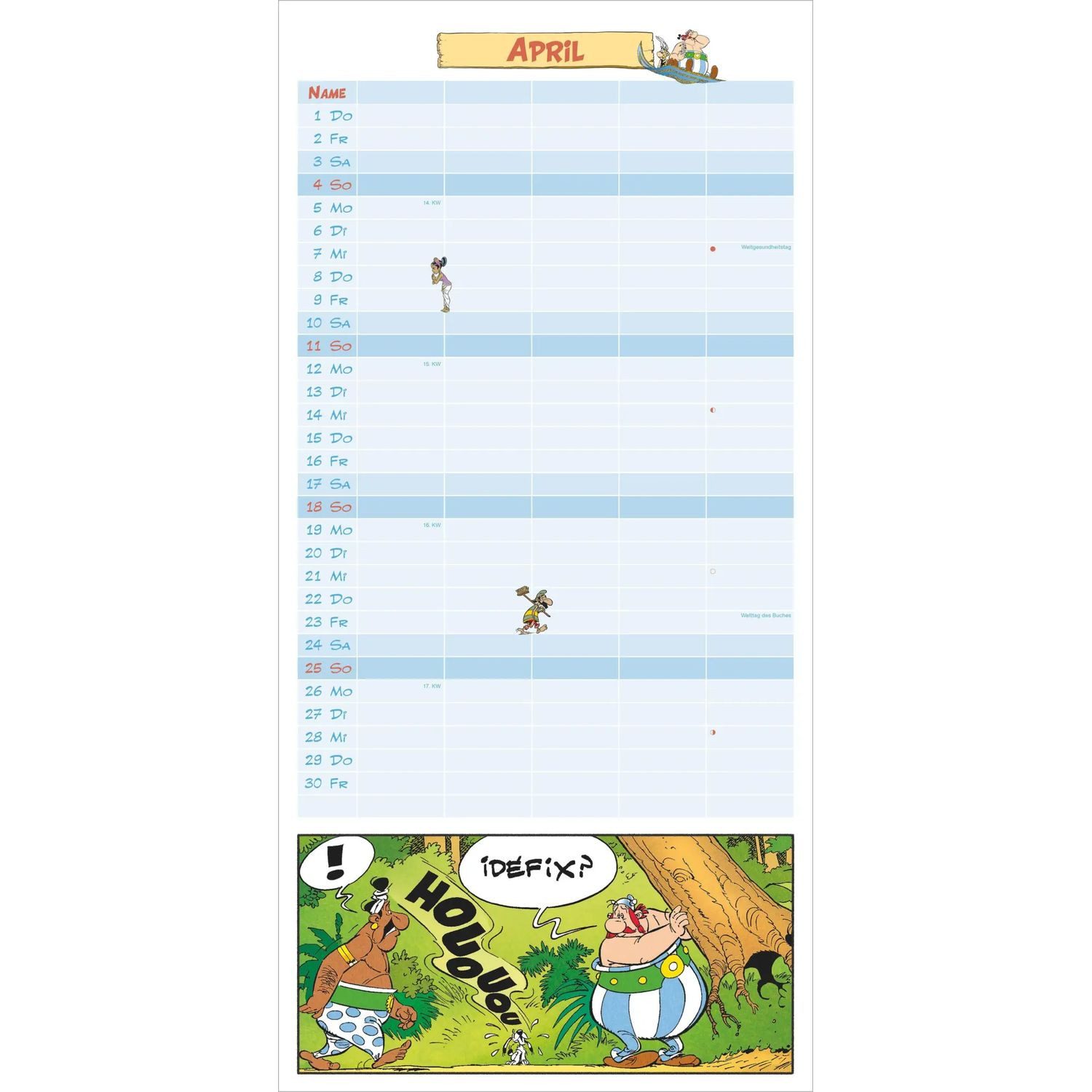 Wandkalender Asterix & Obelix 2027