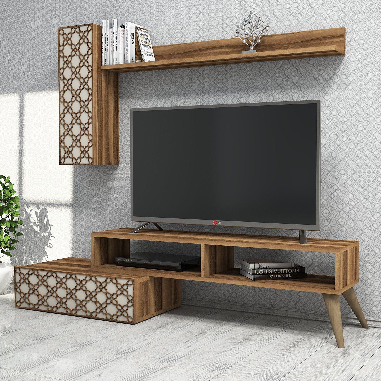 Skye Decor TV-Schrank Schränke, 37,8x150x37,2 cm, 100% Melaminbeschichtete Partikelplatte