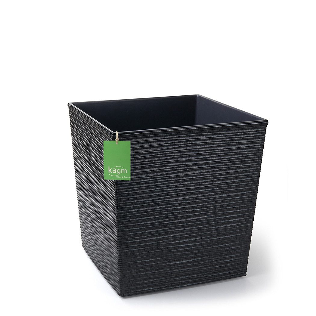 KAGM Pflanzkübel Blumenkübel square in Rillenoptik, Blumentopf Pflanzgefäß günstig online kaufen