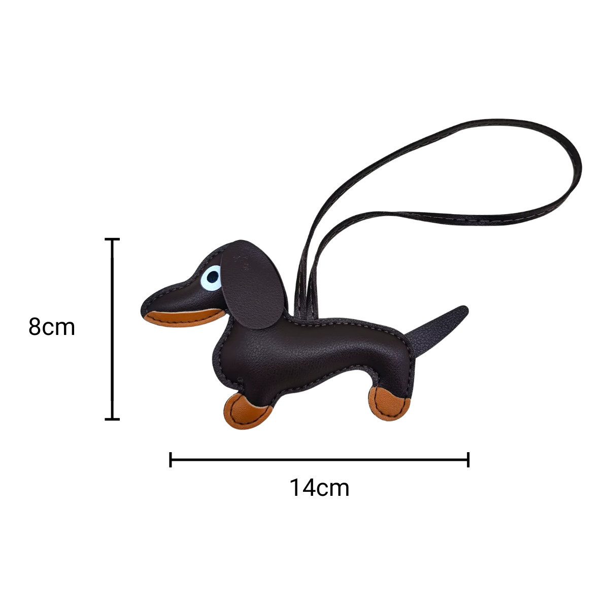 PlugUp Taschenanhänger Dackel Anhänger Dackel-Design Taschenanhänger (1-teilig) Hochwertiger Dackelanhänger für Handtaschen & Schlüsselbunde – Bild 3 von 3