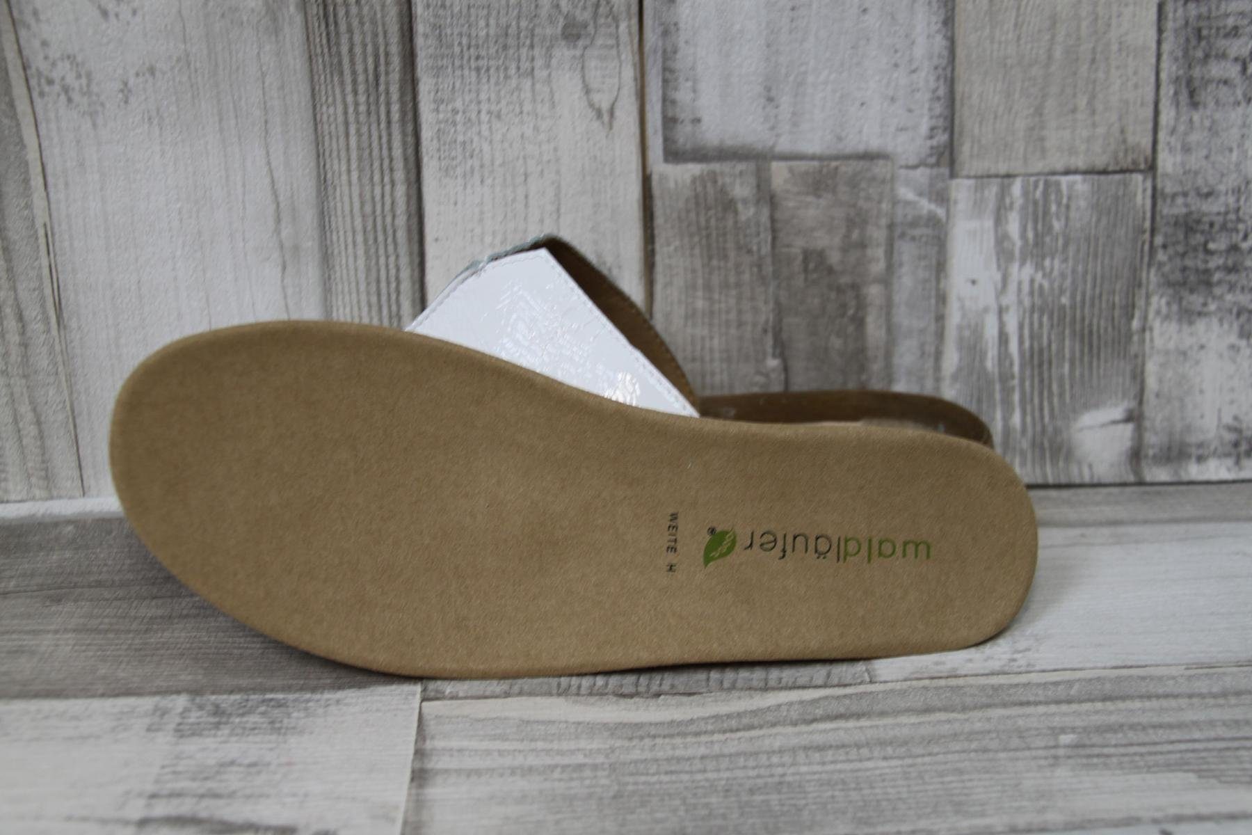 Waldläufer Waldläufer Damen Clog H-Akira weiß-lack, herausnehmbare Innensohle 40 Pantolette