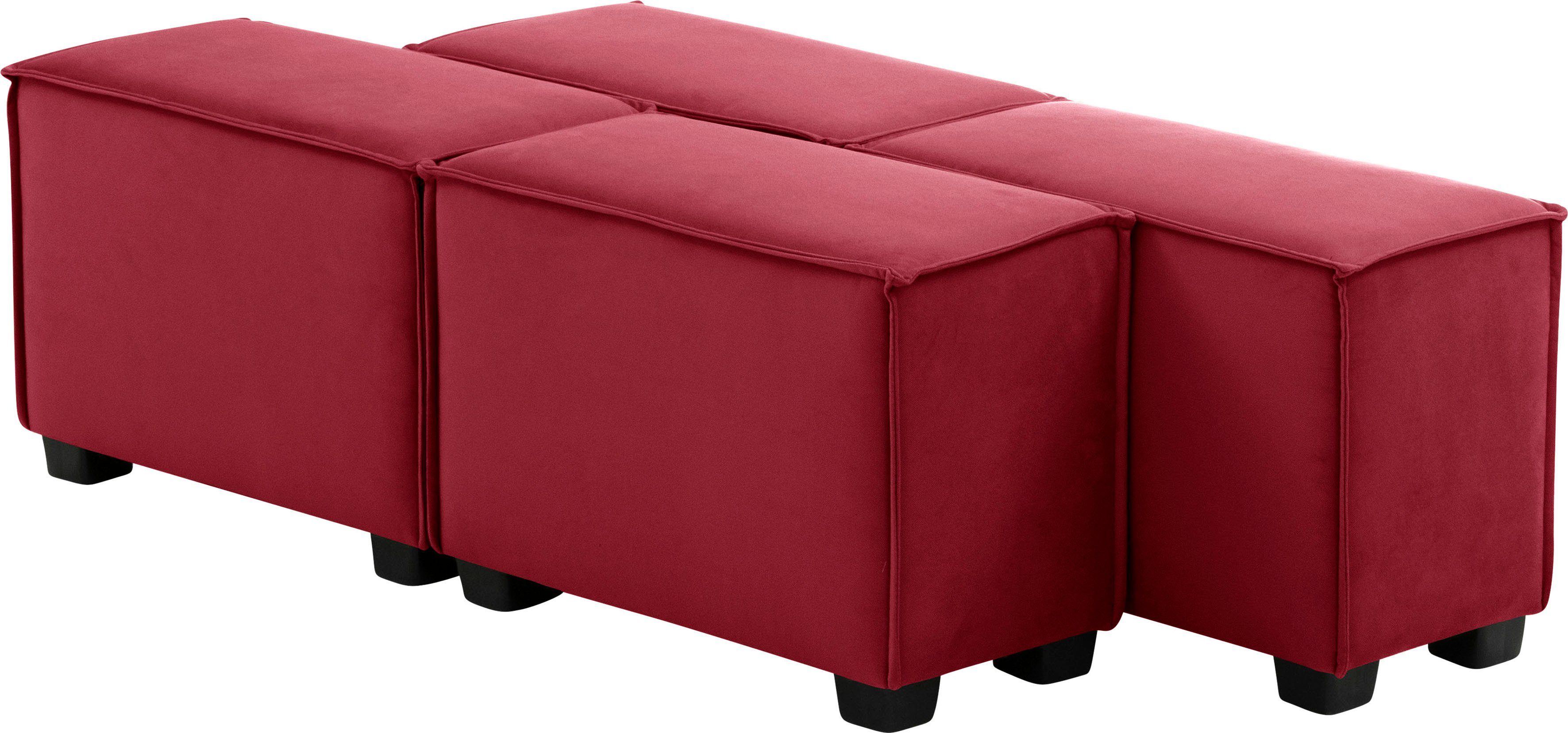 Sofa-Set Wohnlandschaft MOVE, rot Max Set, Winzer® 12