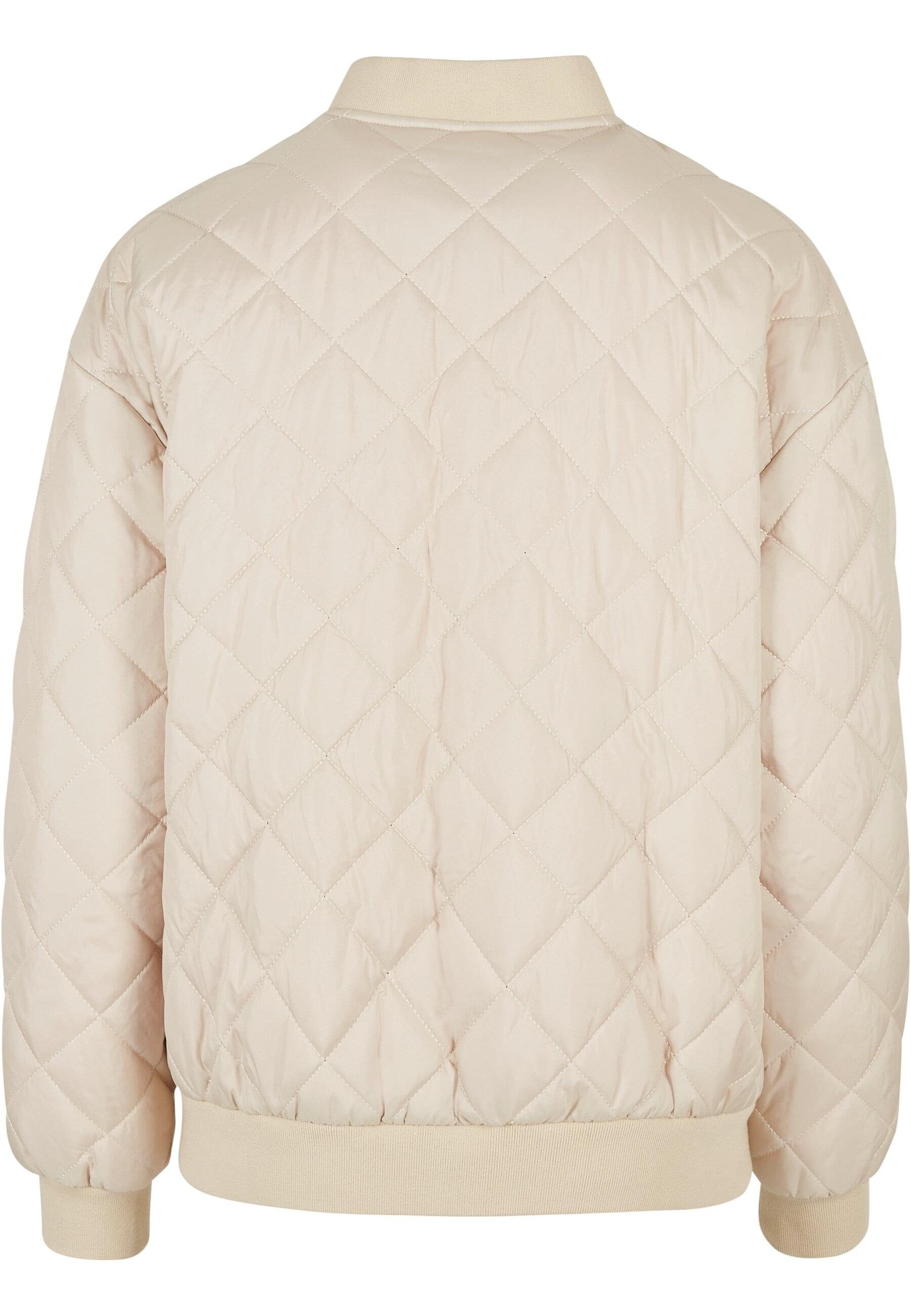 URBAN CLASSICS Jacket Quilted Diamond Sommerjacke (1-St) Ladies Damen Bomber softseagrass Oversized