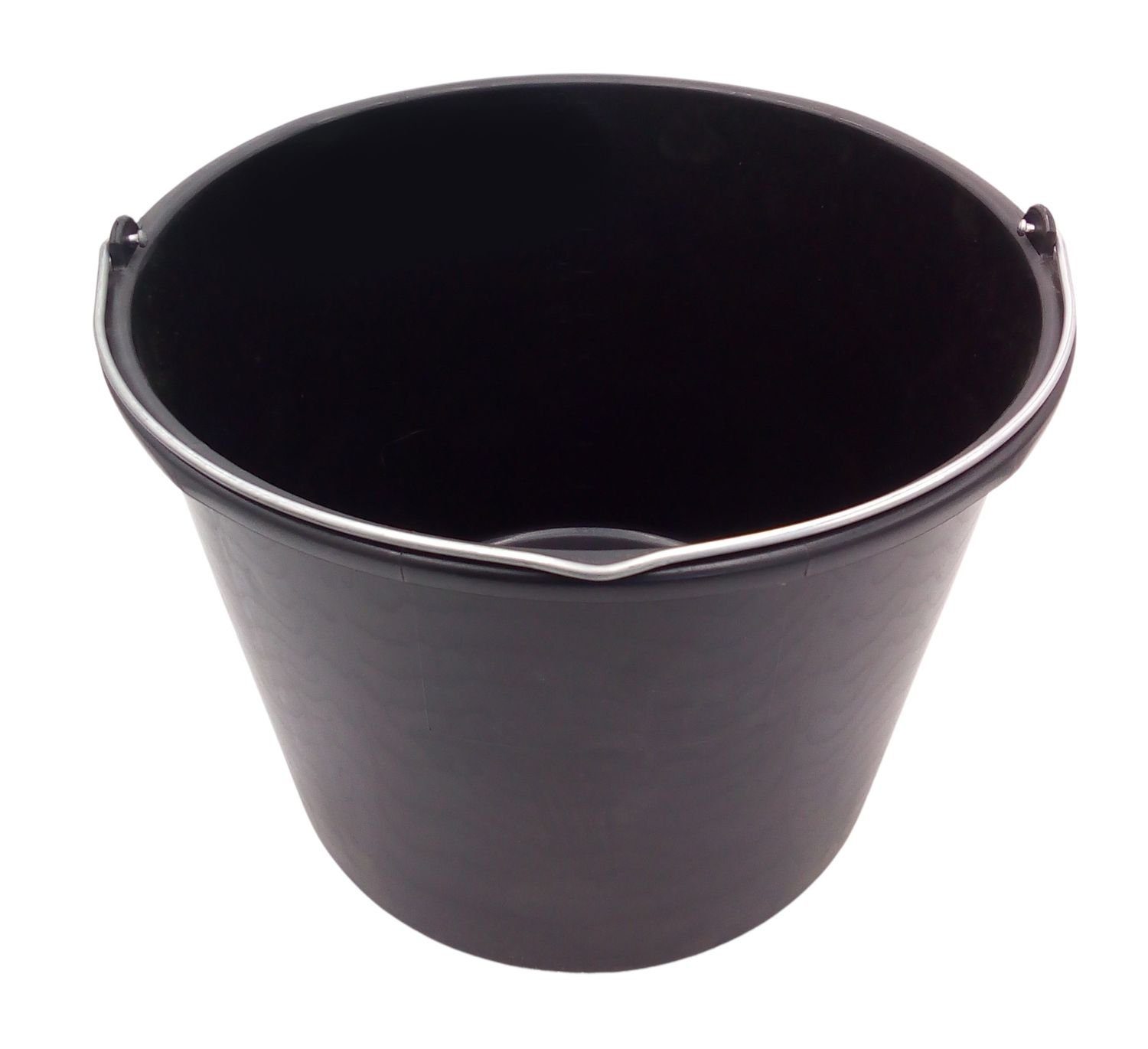 BURI Mörtelkübel Baueimer 20L schwarz Maurereimer Zementeimer Wassereimer Schutteimer