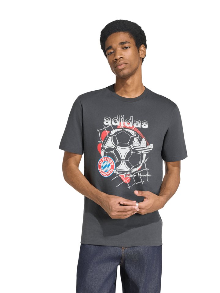adidas Performance T-Shirt FC Bayern München, T-Shirt Graphic, Herren, Grau