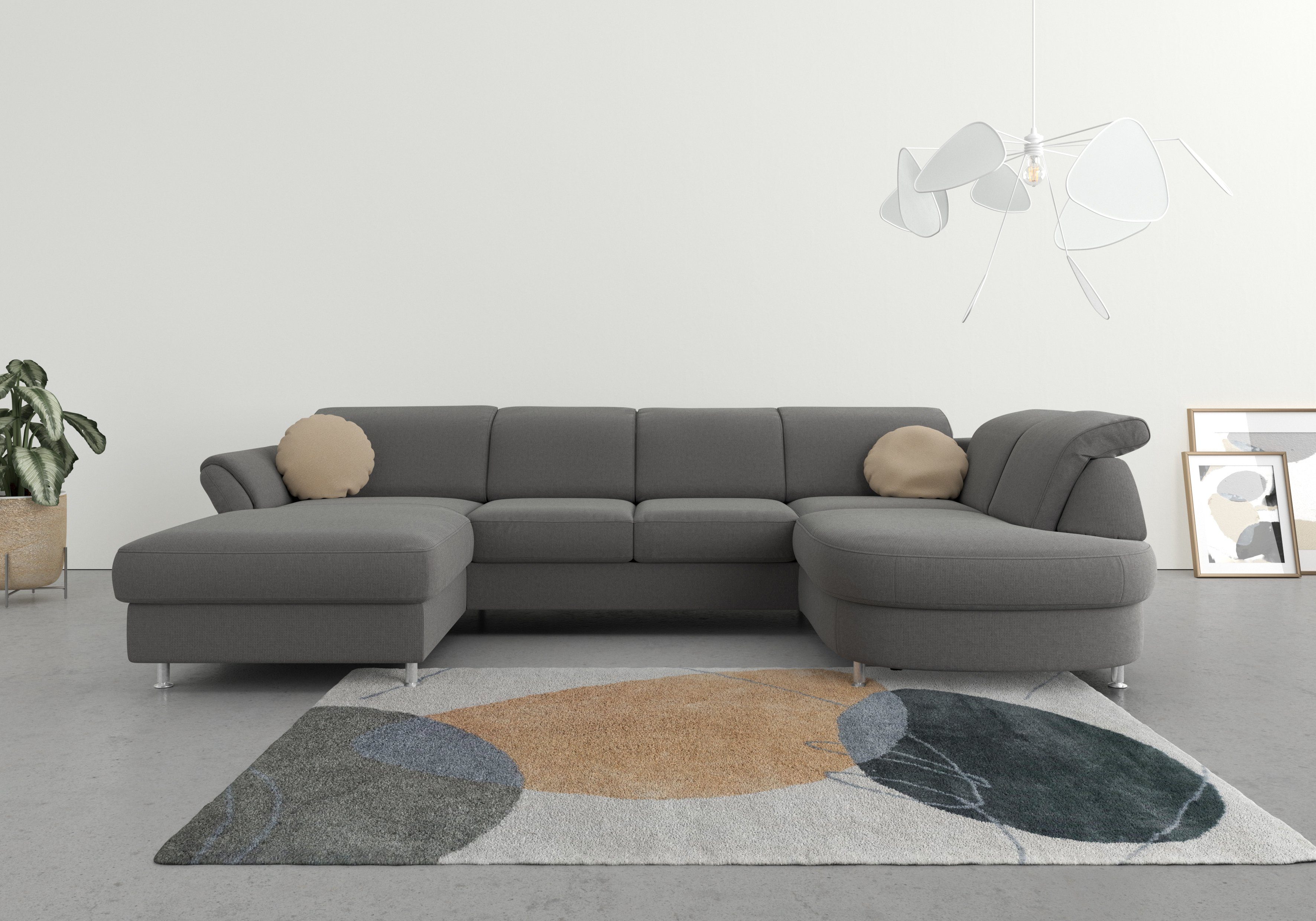 sit&more Wohnlandschaft Apulia U-Form, wahlweise Bettfunktion, günstig online kaufen