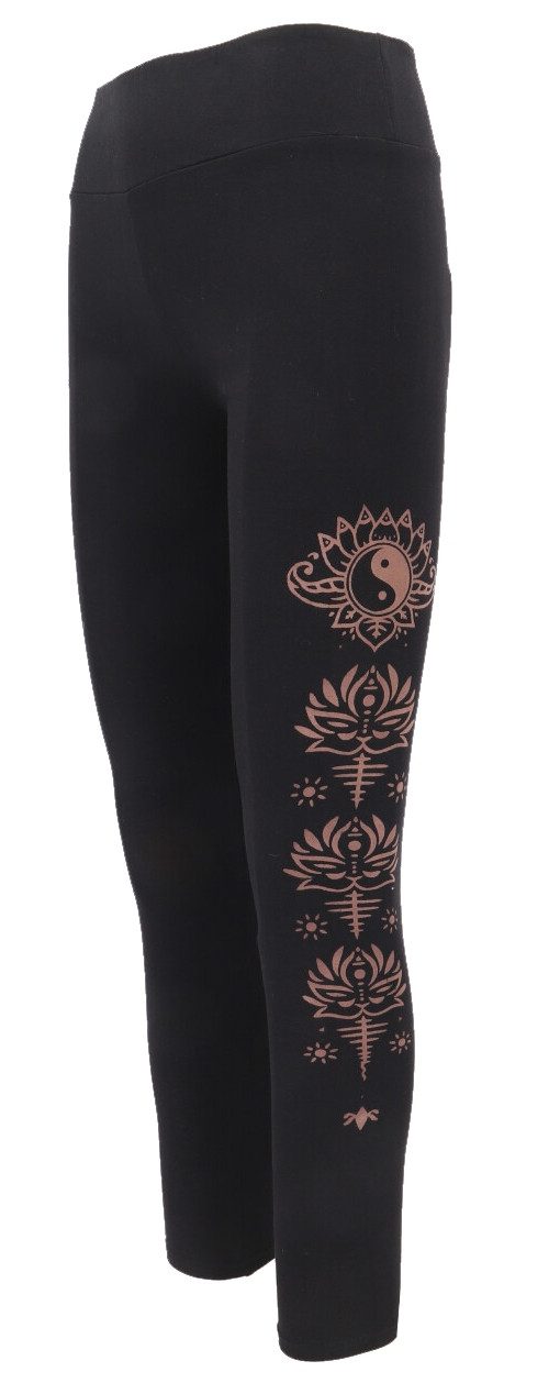 Guru-Shop Hose & Shorts Psytrance Goa Damen Leggings, bedruckte Tribal.. alternative Bekleidung