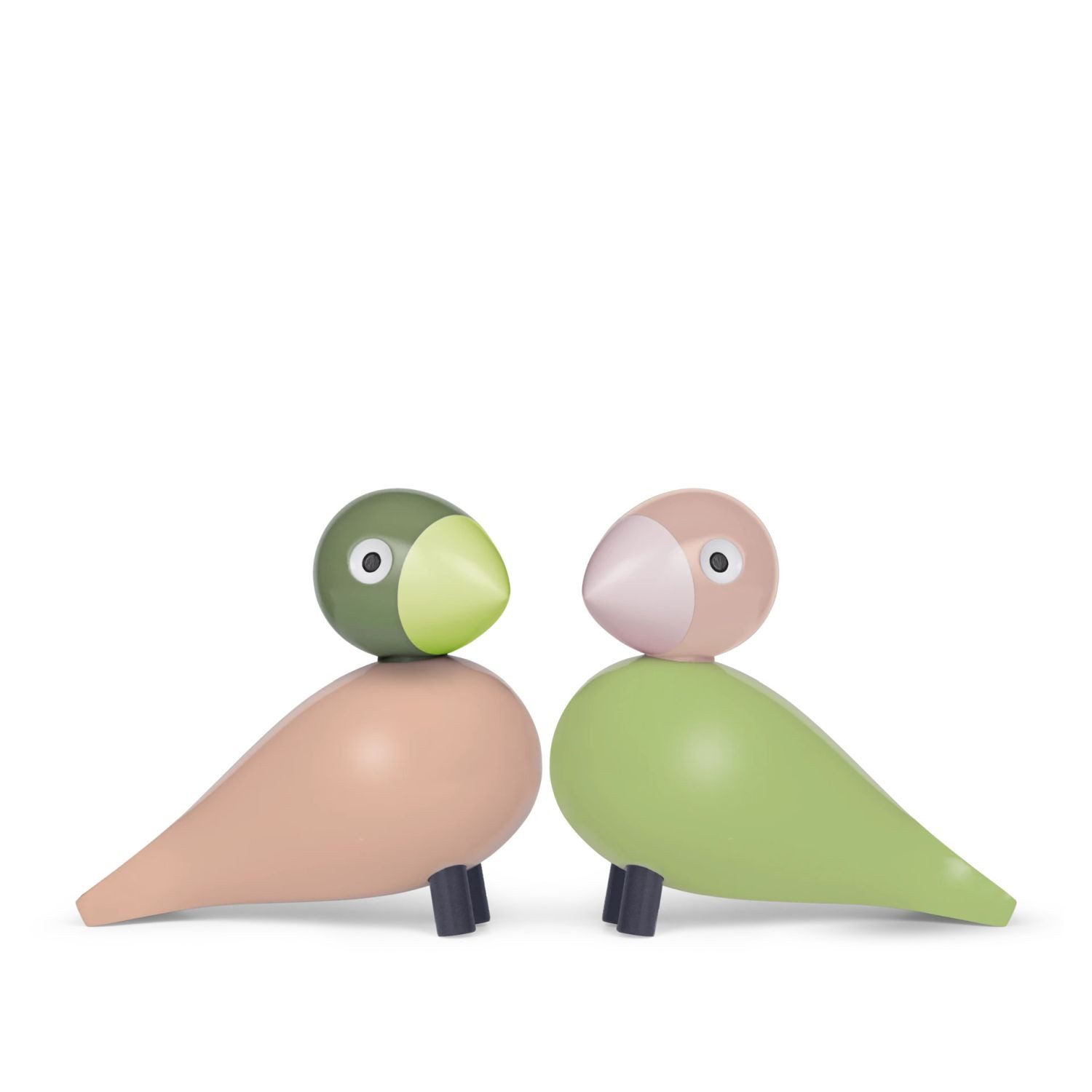 KAY BOJESEN Denmark Dekofigur Unzertrennliche Hellgrün/Rosa 2er Set