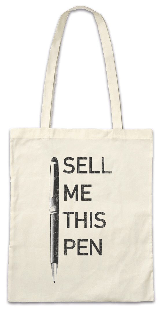 Urban Backwoods Beuteltasche Sell Me This Pen Stofftasche Bobby Wolf Billion Of Daytrader Wall Day (1-tlg), Trader Street Banker Axelrod